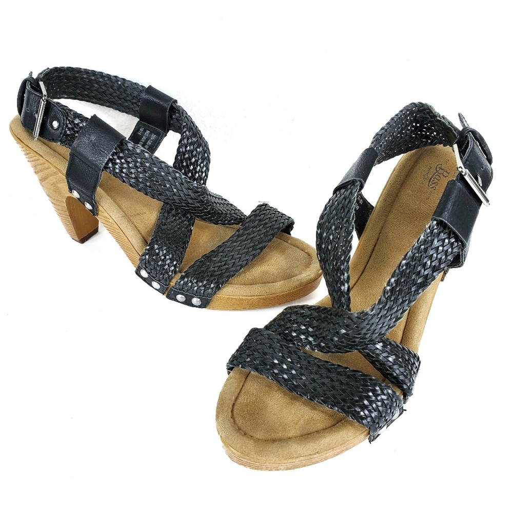 G.H. Bass & Co. SADIE 9½M Woven Strappy Heels